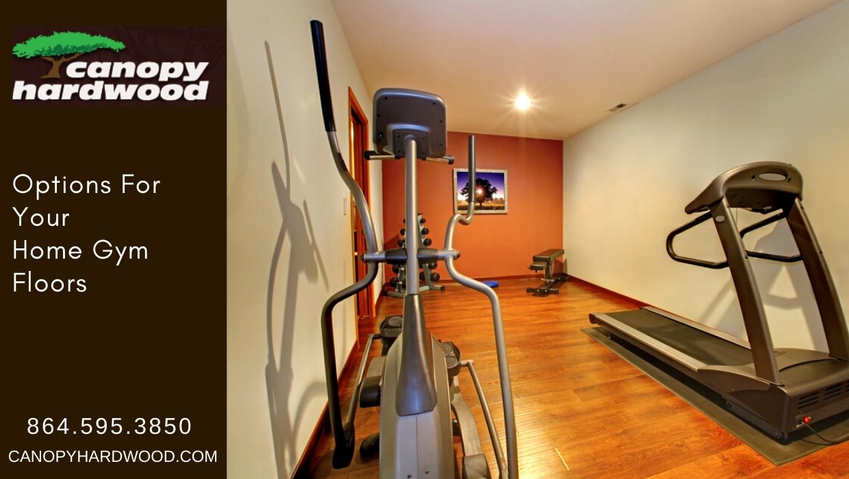 Home gym on online hardwood floor